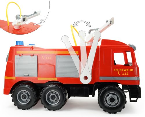 Óriás tűzoltóautó, működő tűzoltó fecskendővel, 64 cm (02058)