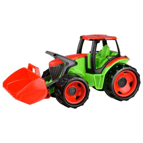 Óriás kanalas traktor dobozban 62cm zöld-piros (02055)