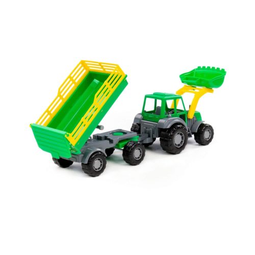 Master homlokrakodós traktor billenthető pótkocsival 50cm (35288)