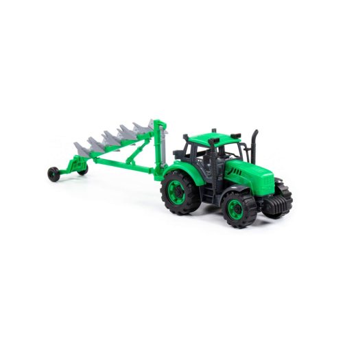 PROGRESS lendkerekes szántó traktor, zöld (91307)