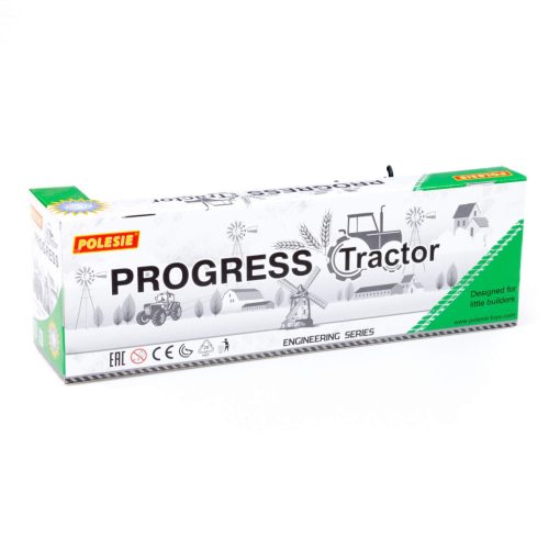 PROGRESS lendkerekes szántó traktor, zöld (91307)