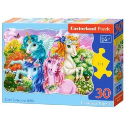 Unikornis szelfi - 30 Contour Puzzle (B-03822-1)
