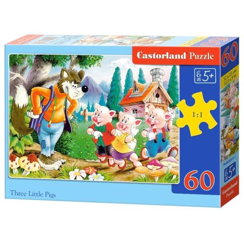 Három kismalac - 60 darabos Puzzle (B-06519-1)