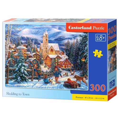 Szánkózás a városba - 300 darabos Puzzle (B-030194)