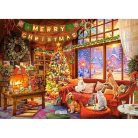 Karácsonyi este háziállatokkal - 300 darabos Puzzle (B-030620)