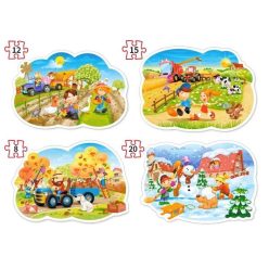 Négy évszak - 4x (8,12,15,20) Puzzle (B-043019)