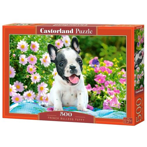 Francia bulldog kiskutya - 500 darabos Puzzle (B-53650)