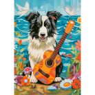 Collie, a gitár és a tenger - 500 darabos Puzzle (B-54008)