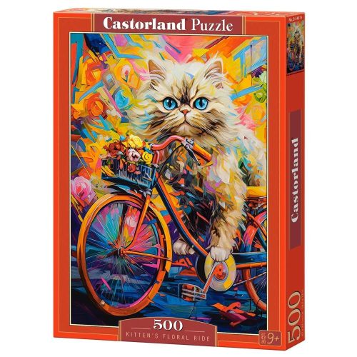 Kitten's Floral Ride - 500 darabos Puzzle (B-54015)