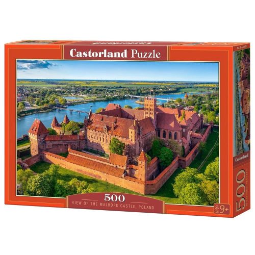 A malborki vár kilátása, Lengyelország - 500 darabos Puzzle (B-54039)