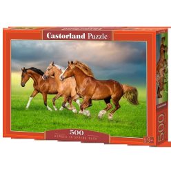 Lovak a tavaszi rohanásban - 500 darabos Puzzle (B-54084)