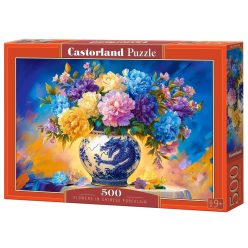 Virágok kínai porcelánon - 500 darabos Puzzle (B-54169)