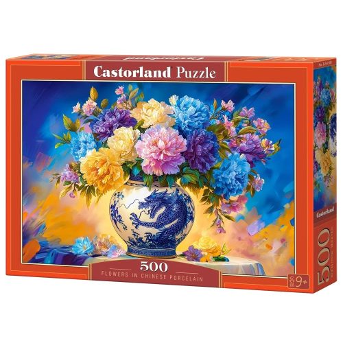 Virágok kínai porcelánon - 500 darabos Puzzle (B-54169)
