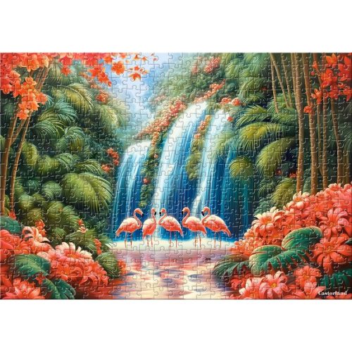 Flamingó-paradicsom - 500 darabos Puzzle (B-54190)