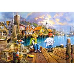 Játék a kikötőben - 1000 darabos Puzzle (C-104192-2)