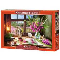   Csendélet ibolyaszínű tücskökkel - 1000 darabos Puzzle (C-104345-2)
