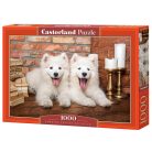 Samoyed kölykök köszönnek - 1000 darabos Puzzle (C-105137-2)