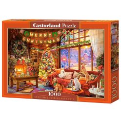   Karácsonyi este háziállatokkal - 1000 darabos Puzzle (C-105588-2)