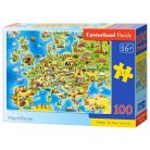 Európa térképe - 100 darabos Puzzle (B-111060)