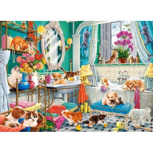 Őrült Pet Bath - 100 darabos Puzzle (B-111251)