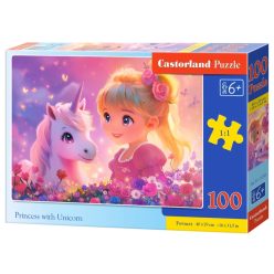 Hercegnő és Unikornis - 100 darabos Puzzle (B-111299)
