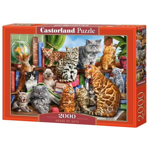 Macskák háza - 2000 darabos Puzzle (C-200726-2)