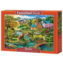 Idilli ház lovakkal - 2000 darabos Puzzle (C-200931-2)