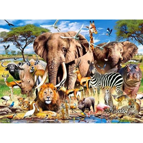 Szavanna állatok - 200 darabos Puzzle (B-222155)