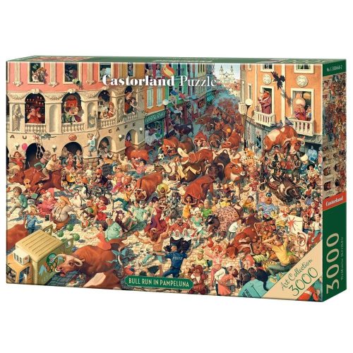 Bull Run Pampeluna-ban - 3000 darabos Puzzle (C-300648-2)