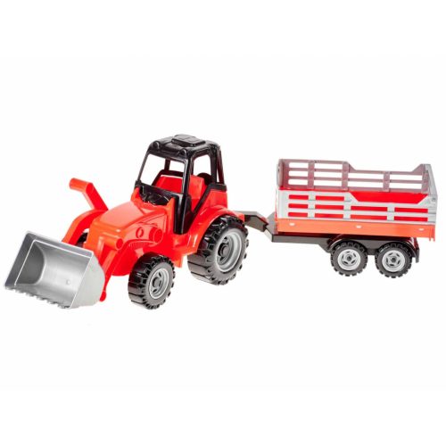 Traktor rakodóval és pótkocsival (084)